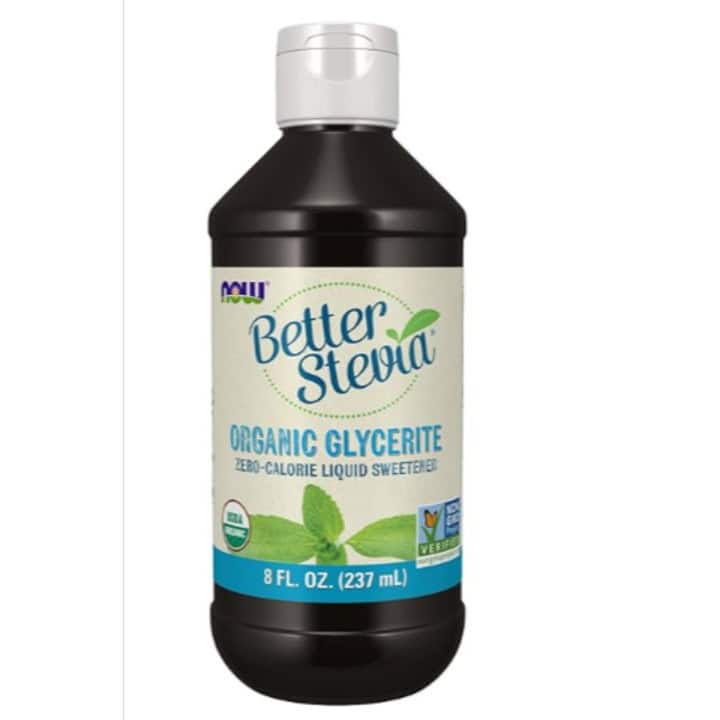 Organic liquid sweetener, Better Stevia Organic Glycerite, zero-calorie, gluten-free, non-GMO, 8 fl oz.